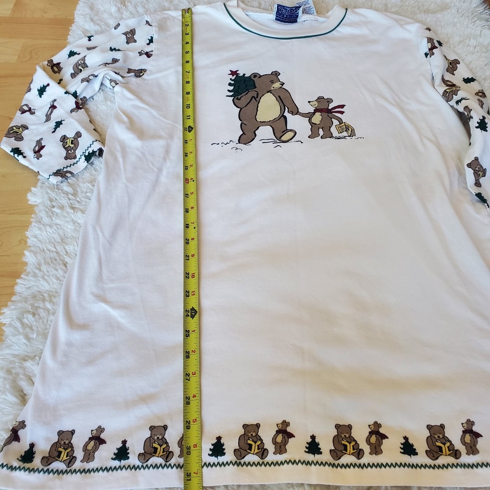 Vintage Basic Editions Intimate Women's Shirt Pajama Size Large Mama Bear - Picture 7 of 11